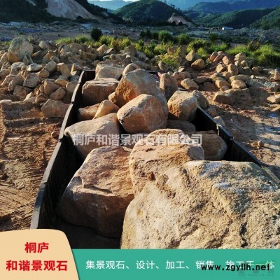 園林風(fēng)景石太湖石點石草坪石峰石 T7