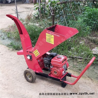 手扶皮帶傳動桃林修剪枝條粉碎機 果園葡萄藤削片還田機 苗圃用樹枝粉碎機廠家1