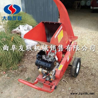 友聯果園雜木樹枝粉碎公園殘枝柳條粉碎機 物業桃枝粉碎機