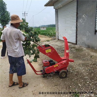 貴州熱銷款火龍果枝條削片機 芒果枝葉粉碎機 汽油170型移動式樹杈粉碎還田機1