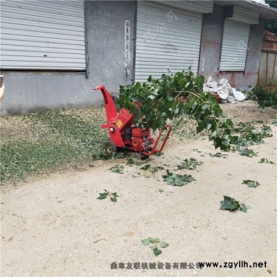 小型果園樹枝粉碎機園林葡萄園枝條粉碎機家用汽油碎枝機